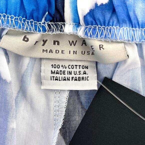 Bryn Walker Fiori Floral Print Slim Straight Leg Capri Pants Size XS Blue White - Picture 5 of 6